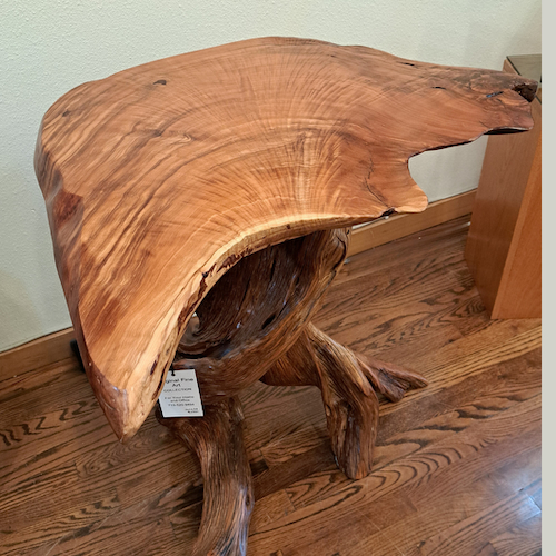 JW-248 Table,  Pedestal/Tall Table Juniper $2500 at Hunter Wolff Gallery
